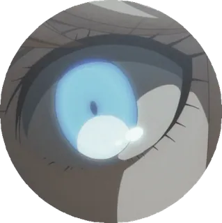 😉 Auge, Anime, Sticker, Animation, Blau whatsapp sticker
