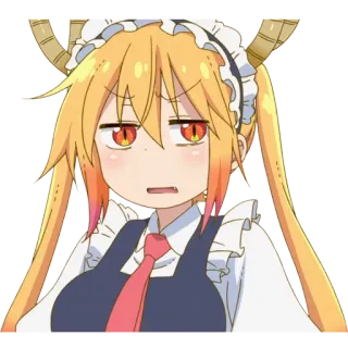 😒 Tohru Miss Kobayashi's Dragon Maid Anime, Drago, Maid, Tohru, Espressione telegram sticker