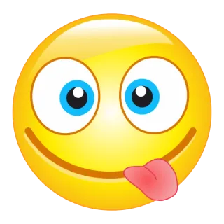 😛 Emoji, Smiley, Visage, Langue, Dessin animé, Joyeux, Expression, Drôle whatsapp sticker