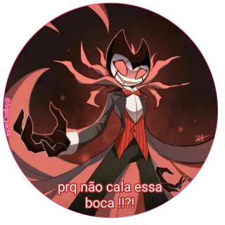 😛 prq não cala essa boca !!?! Kreskówka, Czerwony, Postać, Grafika cyfrowa telegram sticker