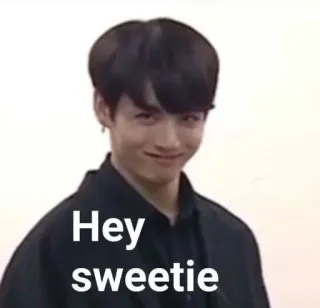🌚 Hey sweetie Meme, Gruß, Liebling, Ausdruck, Freundlich whatsapp sticker