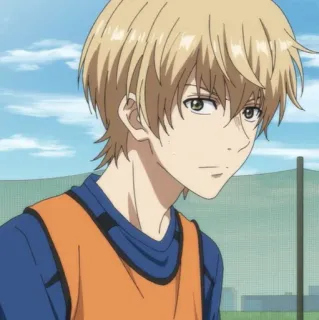 🙂 Anime, Männlich, Blond, Sport, Charakter telegram sticker