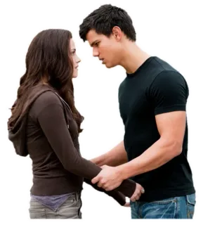💔 Bella Swan, Jacob Black Twilight film, romantis, fantasi, cinta segitiga, vampir, manusia serigala telegram sticker