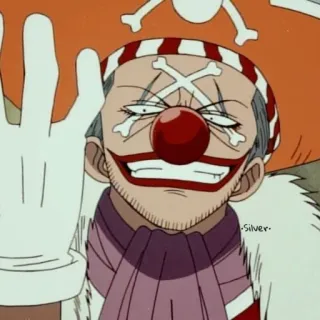 🤡 Buggy One Piece アニメ, ワンピース, バギー, ピエロ, 海賊, キャラクター telegram sticker
