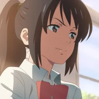 🍣 Mitsuha Miyamizu Your Name Anime, Personnage, Fille, Mitsuha Miyamizu, Your Name, Animation Japonaise telegram sticker