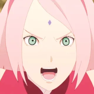 🌸 Sakura Naruto Anime, Sakura Haruno, Naruto, Charakter, Wütend, Manga telegram sticker