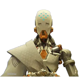 😶 Zenyatta Overwatch zenyatta, robô, overwatch, personagem, jogos telegram sticker