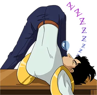 😴 ZZZZZZ sleeping, sleepy, zzz, tired, anime, cartoon whatsapp sticker