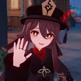 ✋ Hu Tao Genshin Impact anime, video game, character, Genshin Impact, Hu Tao telegram sticker