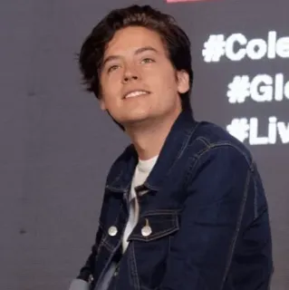☁ Cole Sprouse #Cole ator, celebridade, homem, retrato, Cole Sprouse, jaqueta telegram sticker