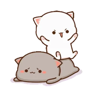 😠 carino, gatti, kawaii, adesivo, Mochi Peach Cat, Peach Cat telegram sticker