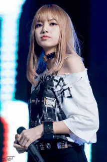 😐 Lisa vrouw, zangeres, idol, K-pop, artiest, beroemdheid telegram sticker