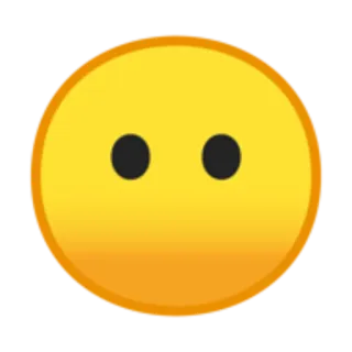 😶 emoji, face, yellow, expressionless telegram sticker
