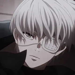 ✖️ Ken Kaneki Tokyo Ghoul Anime, Manga, Tokyo Ghoul, Ken Kaneki, Benda sull'occhio, Ghoul, Personaggio telegram sticker
