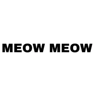 👅 MEOW MEOW meow, cat, text, minimalist, typography telegram sticker