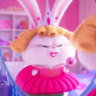 🍧 rabbit, princess, crown, bunny, cute, dress, animal telegram sticker