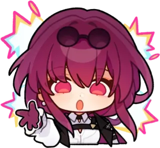 💥 Anime, Chibi, Figur, Süß, Cartoon whatsapp sticker