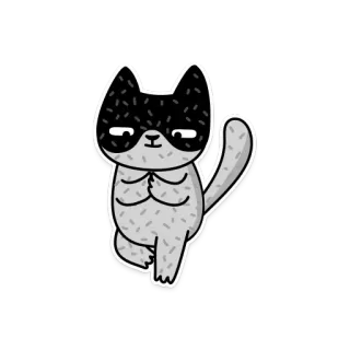 🌳 고양이, 요가, 동물, 귀여운, 웃긴, 자세 telegram sticker