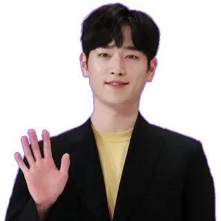 👋 Persona, Uomo, Salutare, Ciao, Saluto, Coreano, Attore whatsapp sticker