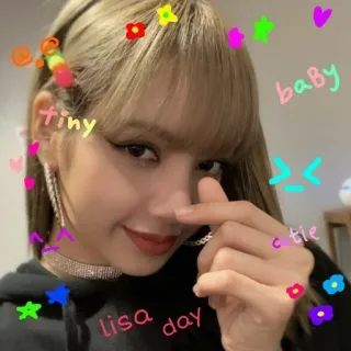 🖤 Lisa tiny baby cutie lisa day kpop, piosenkarka, kobieta, idol, lisa, blink telegram sticker