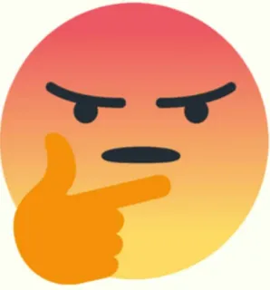 🤔 이모지, 생각, 화남, 표정, 불쾌, 고민 whatsapp sticker
