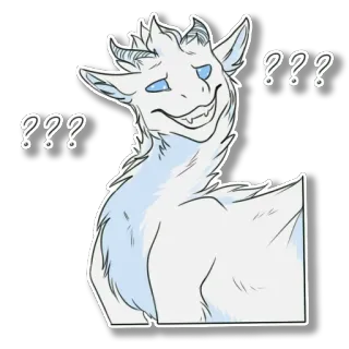 😬 ??? dragão, desenho animado, pergunta, confuso, expressão, meme telegram sticker