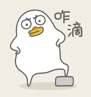 🐣 咋滴 การ์ตูน, เป็ด, ตลก, น่ารัก, สติกเกอร์ telegram sticker