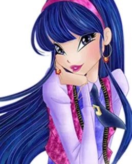 ☺️ Musa Winx Club animado, adolescente, garota, anime telegram sticker