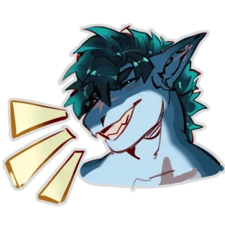 😁 Tiburón, Furry, Antropomórfico, Dibujo animado, Personaje, Animal, Ilustración telegram sticker