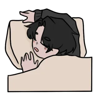 🛏 dormir, durmiendo, cama, almohada, cansado, descanso whatsapp sticker
