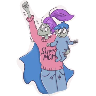 Green girl telegram stickers