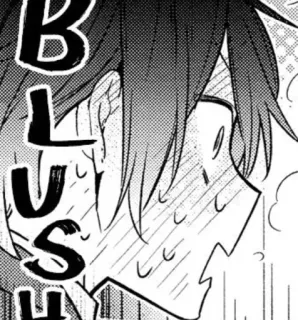🖤 BLUSH Anime, Manga, Erröten, Verlegen, Schweiß telegram sticker