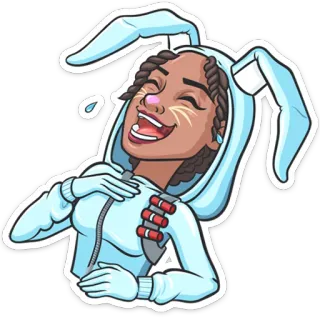 😂 Hase, Mädchen, Granaten, Munition, Cartoon telegram sticker
