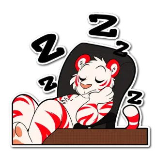 😴 Z
Z
Z
Z durmiendo, tigre, animal, dibujos animados, soñando, descanso, siesta, lindo whatsapp sticker
