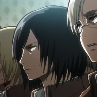 🥀 Mikasa Ackerman Attack on Titan attack on titan, anime, mikasa ackerman, soldier, animation telegram sticker