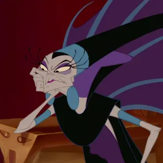 🍂 Yzma The Emperor's New Groove Yzma, Villano, El Emperador y sus Locuras, Personaje de dibujos animados, Villano de Disney telegram sticker