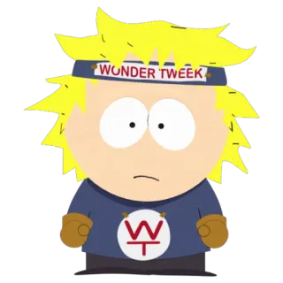 ✨ Tweek South Park WONDER TWEEK ทวีค, เซาท์พาร์ก, วันเดอร์ ทวีค, ซูเปอร์ฮีโร่, การ์ตูน telegram sticker