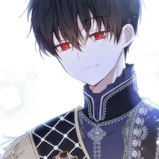 🗡 Stile anime, Personaggio anime, Capelli scuri, Occhi rossi, Fantasy, Reale telegram sticker