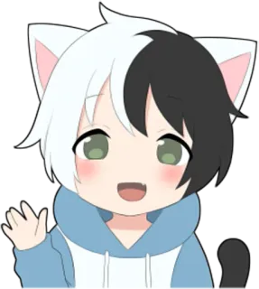👋 Кэтбой, Аниме, Мультфильм, Милый, Каваий, Неко, Персонаж telegram sticker