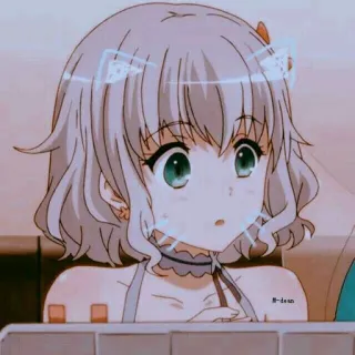 😯 Anime, Carino, Ragazza, Manga, Cartone animato telegram sticker