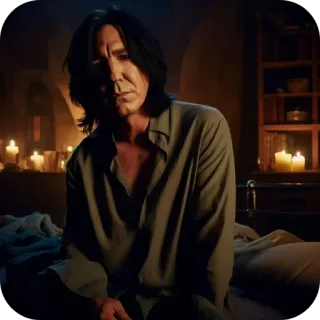 🔥 Severus Snape Harry Potter Snape, Harry Potter, Professor, Alan Rickman, magic, Wizard telegram sticker