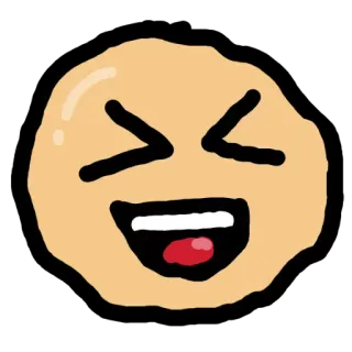 😆 emoji, laughing, smile, cartoon, happy, expression telegram sticker