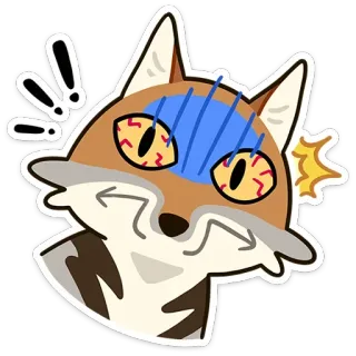😡 chat, animal, expression, choqué, contrarié, stressé whatsapp sticker