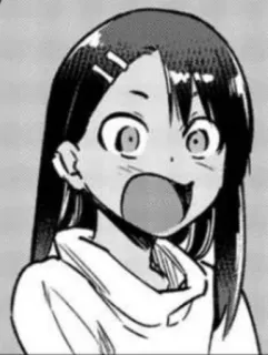 😦 Nagatoro Don't Toy with Me, Miss Nagatoro Anime, Manga, Nagatoro, Gesichtsausdruck, Cartoon telegram sticker