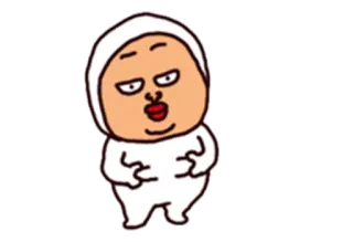 😐 kreskówka, postać, naklejka, śmieszne, ilustracja, słodkie telegram sticker