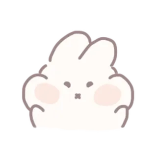 🍼 królik, słodki, królik, zwierzę, kawaii, kreskówka telegram sticker