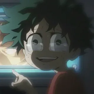 😇 Izuku Midoriya My Hero Academia Anime, My Hero Academia, Izuku Midoriya, Deku, Cartoon, Charakter whatsapp sticker