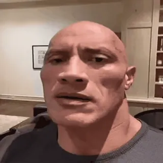 🤓 Dwayne Johnson acteur, chauve, The Rock, célébrité, visage whatsapp sticker