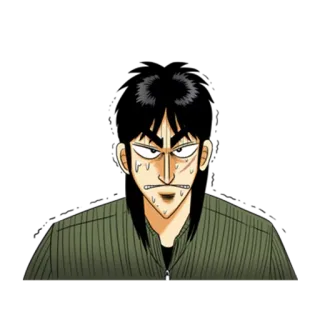 😥 Аниме, Манга, Серьезный, Пот, Выражение лица, Персонаж telegram sticker