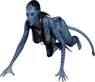 👂 Neytiri Avatar Neytiri, Avatar, Na'vi, xanh dương, nhân vật, phim telegram sticker